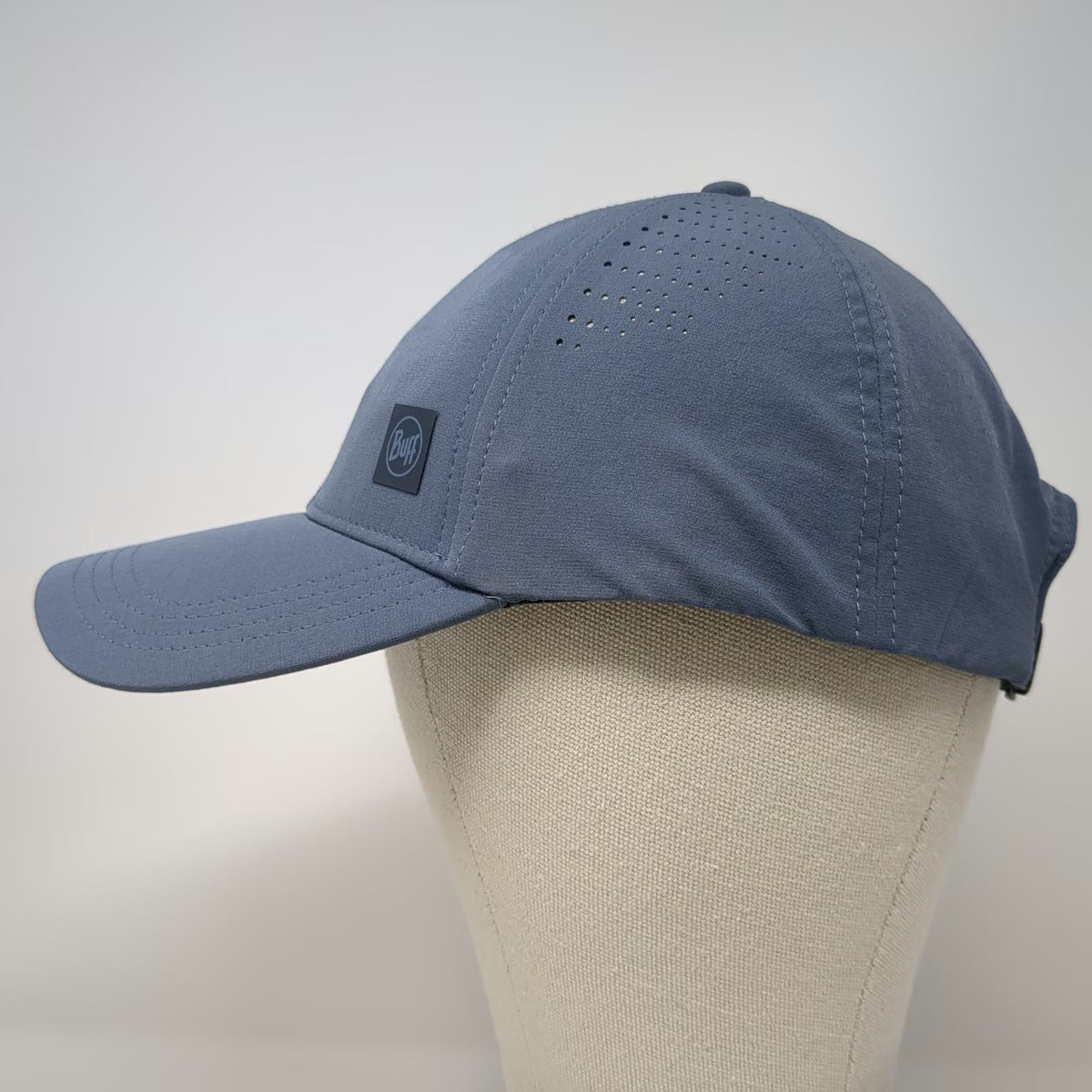 Buff Baseball Cap Blue One Size Slideback Performance Laser Cut Running Hat