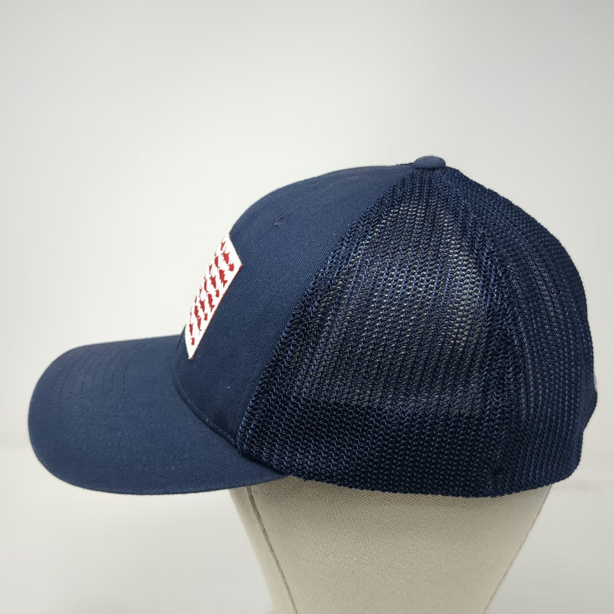 Columbia Baseball Cap Blue XL Mesh Back Performance Fish American Flag PFG hat