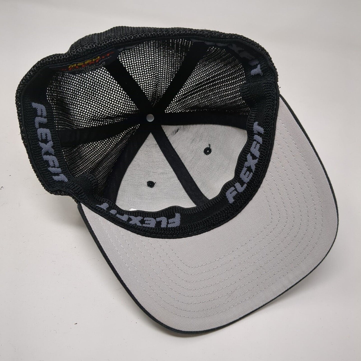 Animal Fitted Mesh Back Trucker Hat Black OSFA Solid Flexfit Yupoong