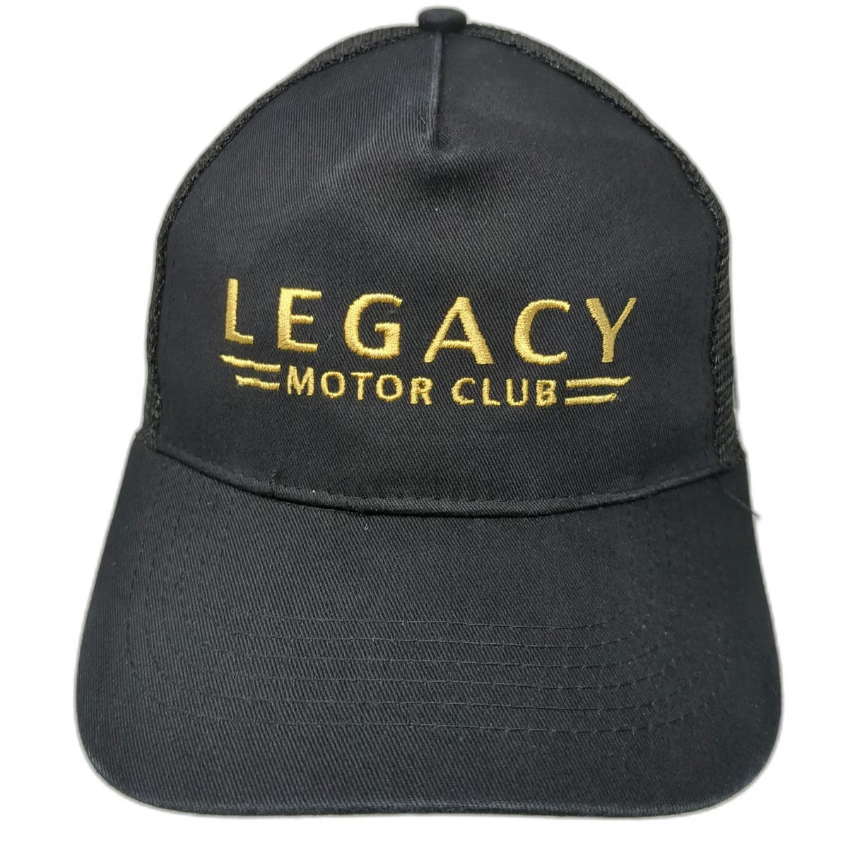 Legacy Motor Club Trucker Hat Black One Size Snapback Mesh Club Wyndham Racing