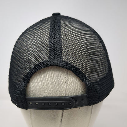 KNOSS Performance Trucker Hat Black One Size 3D Embroidery Mesh Back Snapback