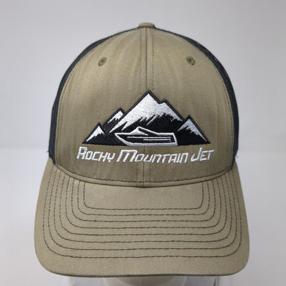 Rocky Mountain Jet Snapback Trucker Hat Brown One Size Mesh Back Outdoor