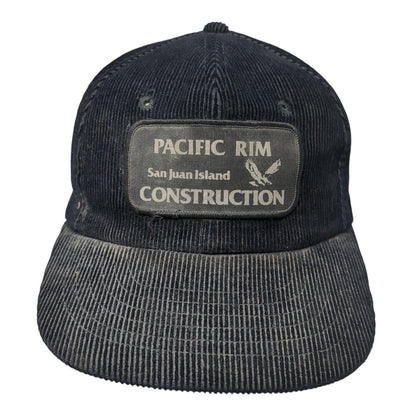 Pacific Rim Construction San Juan Island Snapback Hat Black OS Corduroy Cotton