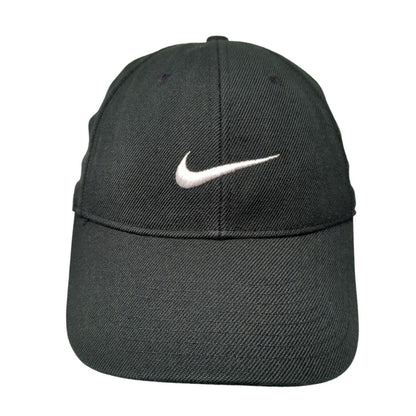 Nike Swoosh Strapback Hat Black One Size Adjustable 6 Panel Just Do It