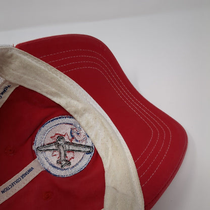 Pacific Headwear Snapback Trucker Hat Red OSFA Mesh Back Aviation