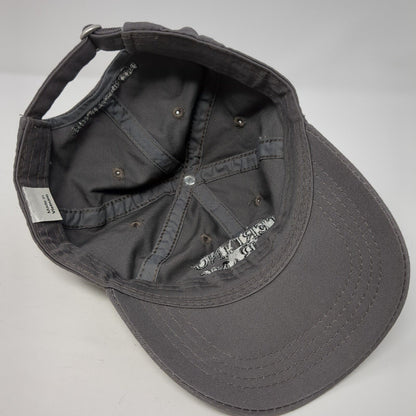 Sterling Bank Slideback Hat Gray One Size Adjustable Solid 6 Panel