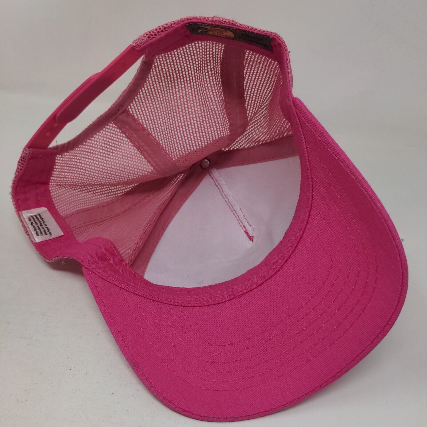 Bass Pro Shops Fishing Snapback Mesh Back Trucker Hat Pink OSFM Outdoor