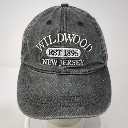 Lucky 7 Wildwood New Jersey Baseball Cap Gray One Size Strapback Embroidered Hat