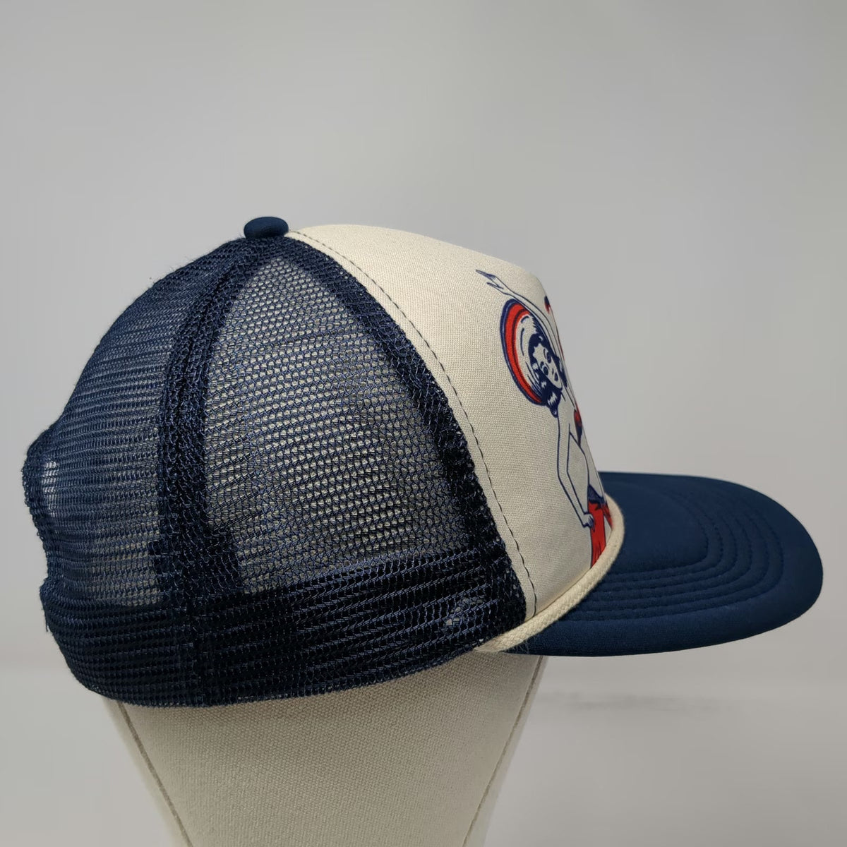Lost Enterprises Trucker Hat Blue One Size Hola Now Get Lost Graphic Mesh