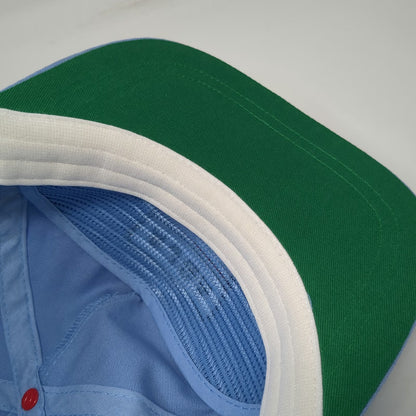 Imperial 5 Panel Blue One Size Hat AJGA Golf Est 1978 Rope Leather Strap Cotton
