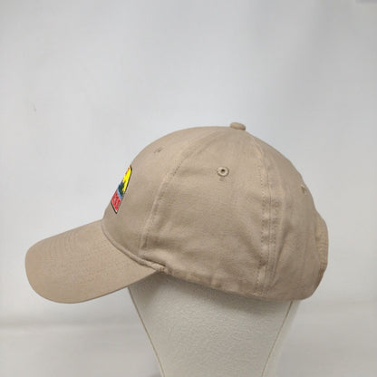 Boise Mattress Strapback Hat Tan OSFA Adjustable Embroidered 6 Panel Cotton