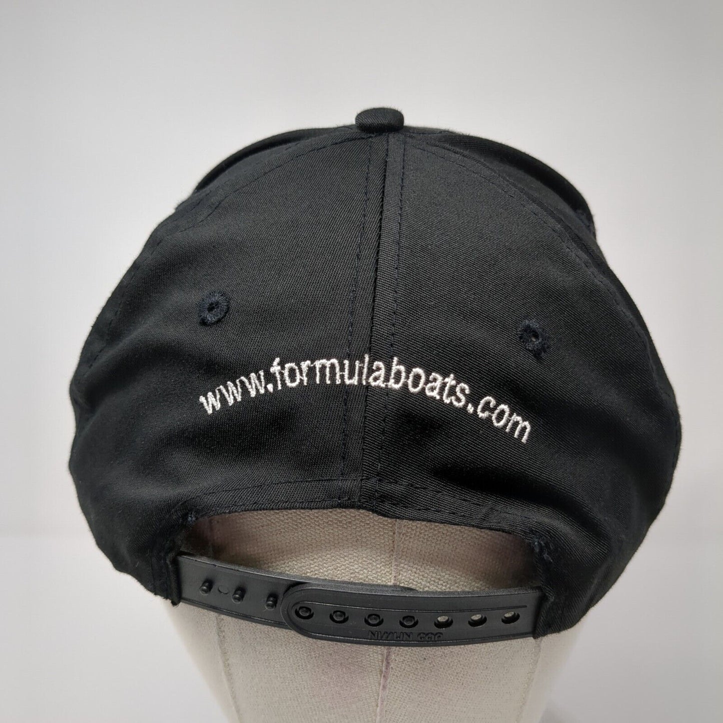 Formula Racing Snapback Hat Black OS Adjustable Embroidered 6 Panel Nissun Cap