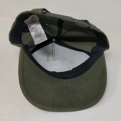 Vans Leather Patch Snapback Hat Green OSFA Adjustable Vent Holes