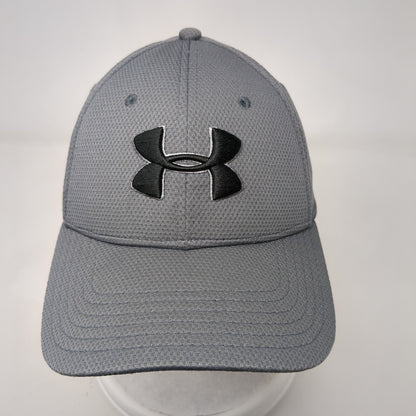 Under Armour Fitted Hat Gray Medium/Large Embroidered Solid 6 Panel
