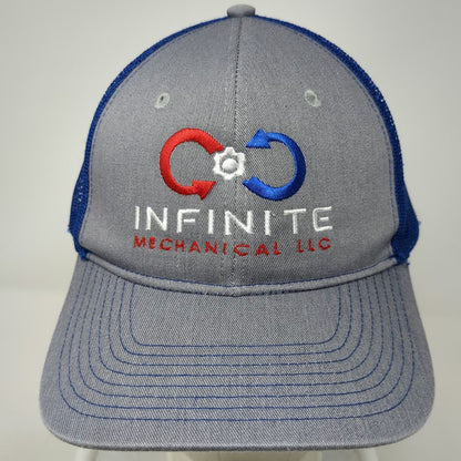 Port Authority Trucker Hat Gray Blue One Size Infinite Mechanical LLC Mesh