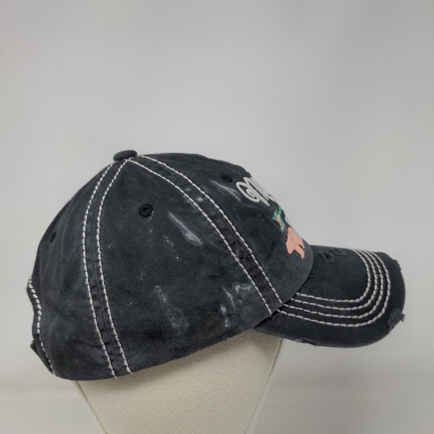 Mama Bear Strapback Hat Gray One Size Embroidered KB ETHOS Vintage