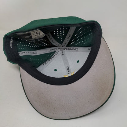 Y Initial Fitted Hat Green L/XL Embroidered Flexfit Yupoong Cap America