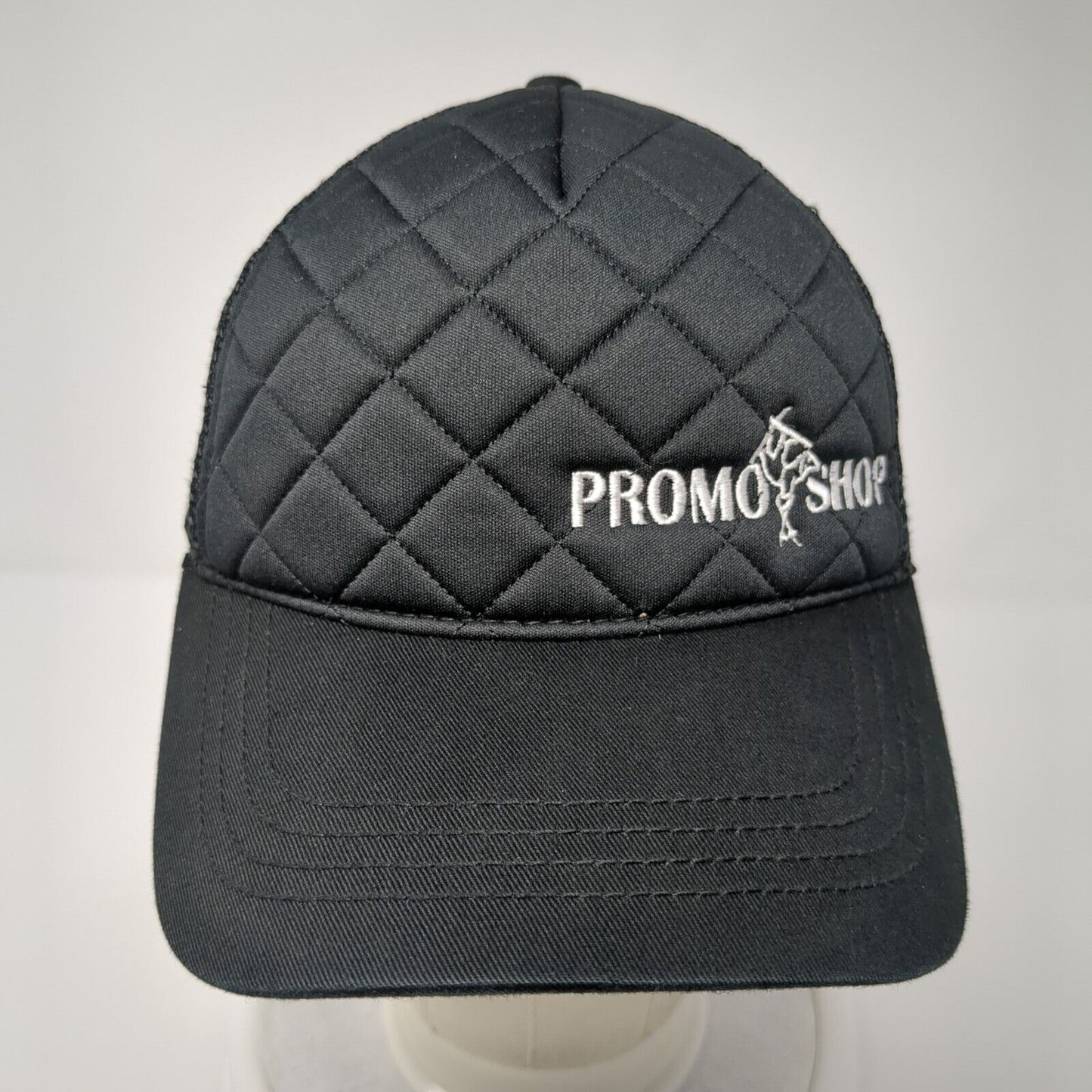 Promo Shop Snapback Trucker Hat Black One Size Mesh Back Quilted HG