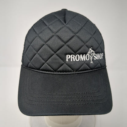 Promo Shop Snapback Trucker Hat Black One Size Mesh Back Quilted HG