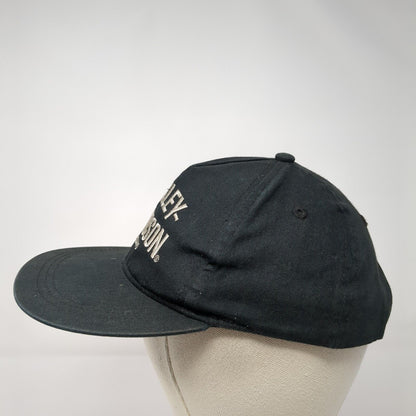 Harley-Davidson Snapback Hat Black Size 4-14 Adjustable Embroidered Cotton