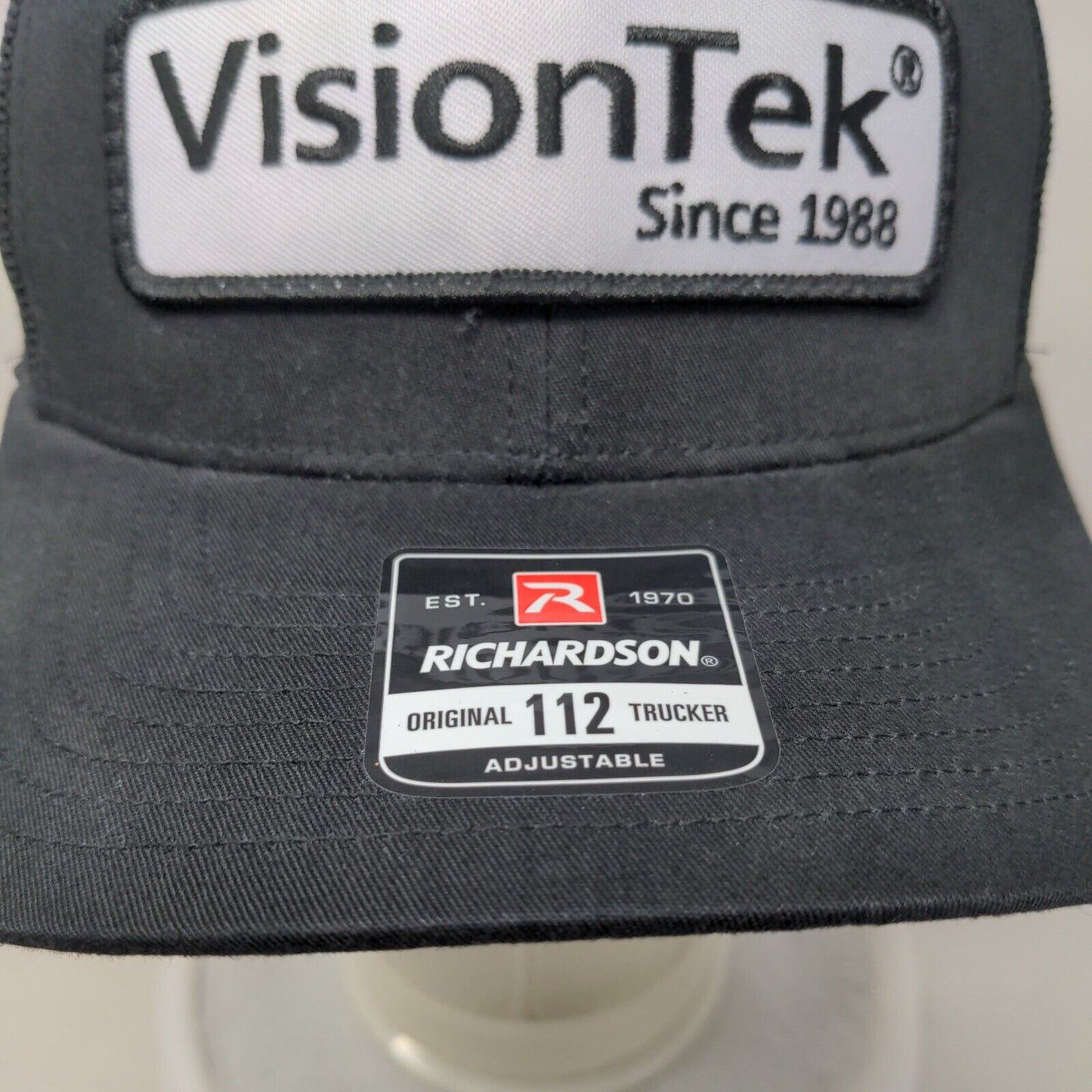 VisionTek Patch Snapback Mesh Back Trucker Hat Black Adjustable