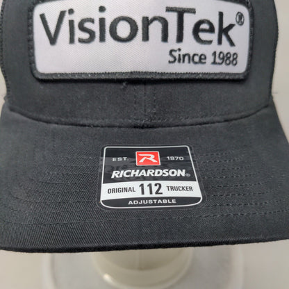 VisionTek Patch Snapback Mesh Back Trucker Hat Black Adjustable