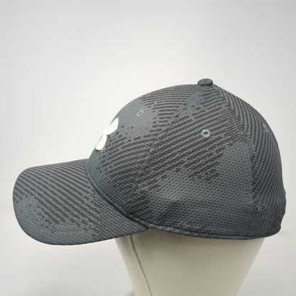 Under Armour Baseball Cap Gray L Stretch Fit Embroidered Tonal Pattern Hat