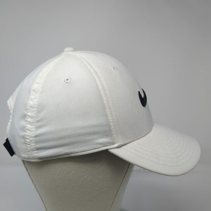 Nike Baseball Cap White L Strapback Dri-FIT Embroidered Swoosh Adjustable Hat