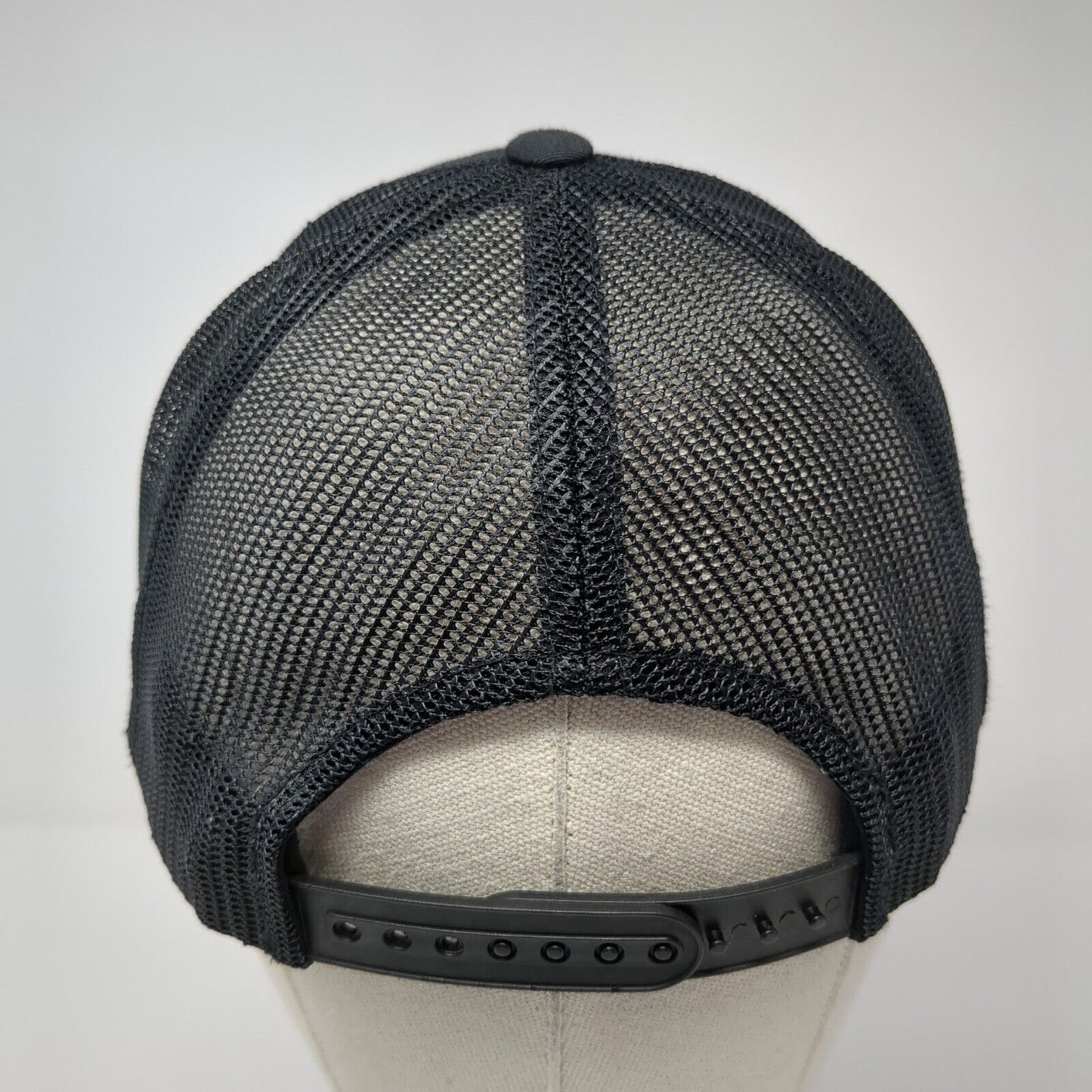 Zerman Restoration Snapback Trucker Hat Black OS Adjustable Mesh Classic Yupoong