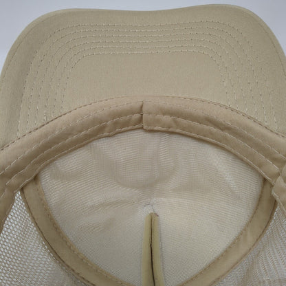 Tulum Mexico Snapback Trucker Hat Tan One Size Adjustable Mesh Back 6 Panel