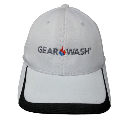Gear Wash Strapback Hat White One Size Embroidered 6 Panel Sport-Tek
