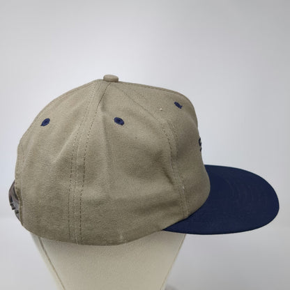 Simplot Logo Snapback Beige Blue One Size Vintage Made in USA Agriculture hat