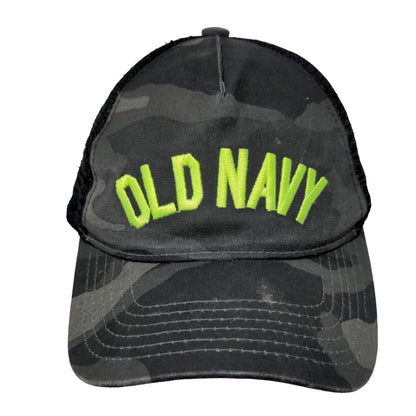 Old Navy Snapback Mesh Back Trucker Hat Camouflage One Size Embroidered