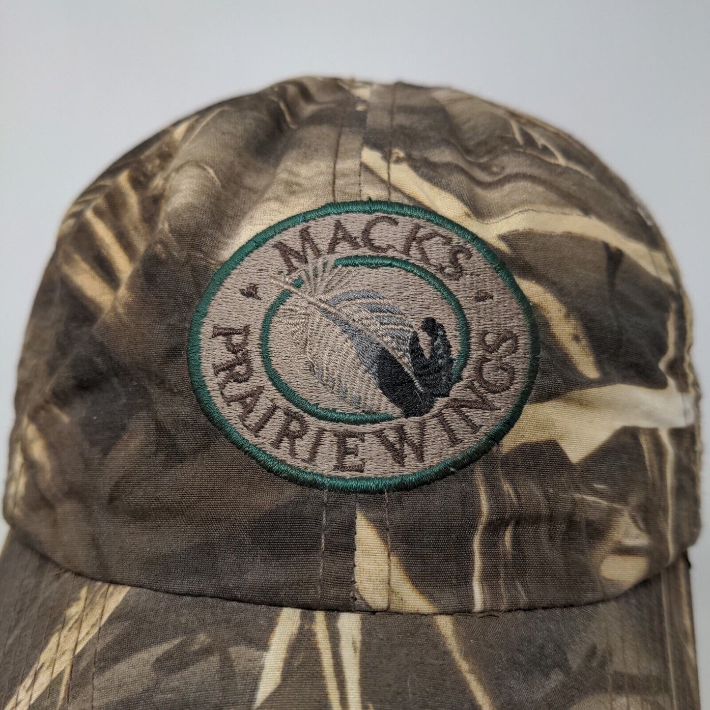 Mack's Prairie Wings Men's Strapback Hat Brown Camo OSFM Embroidered Logo