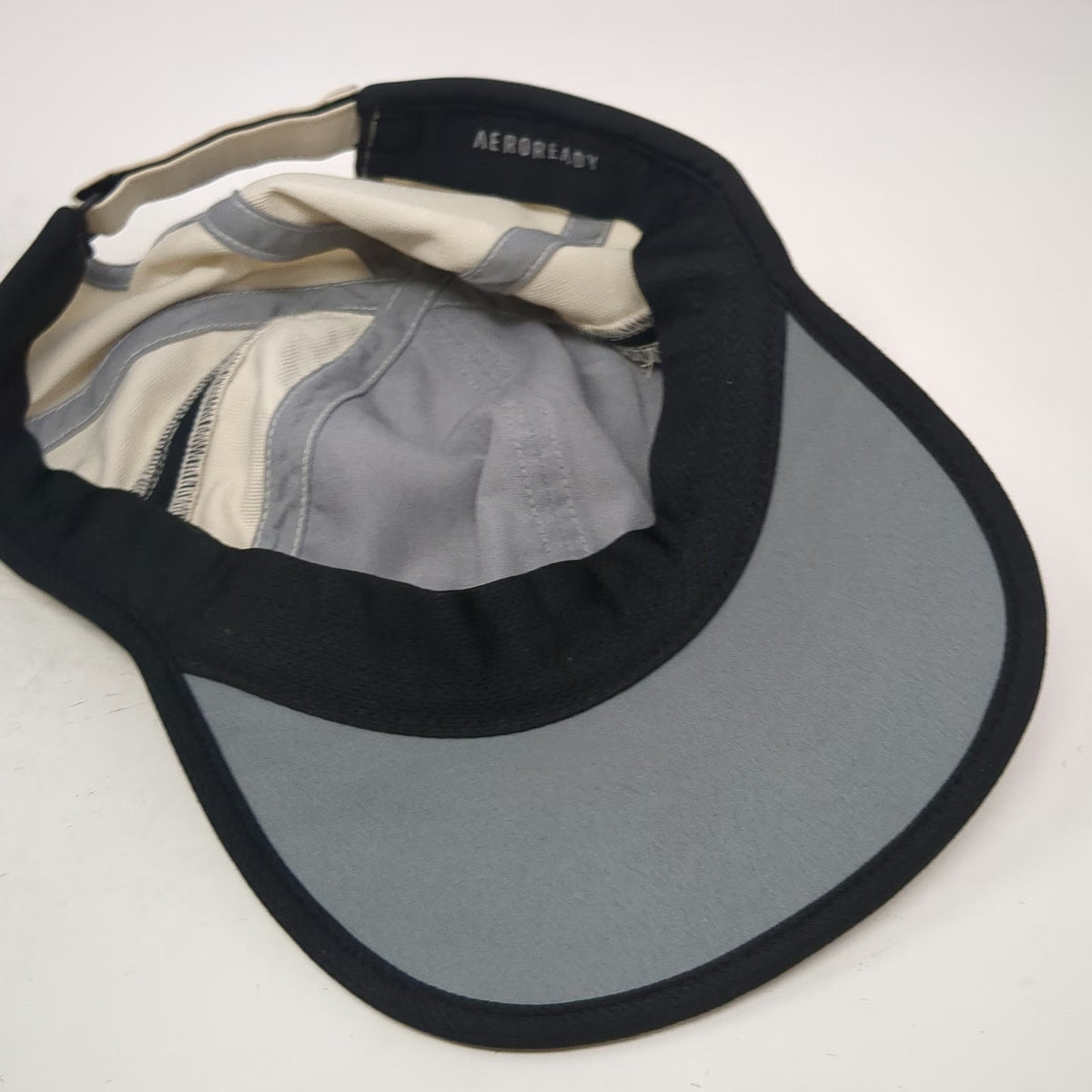 Adidas Baseball Cap Beige One Size AEROREADY Logo Breathable Slideback Hat Mesh
