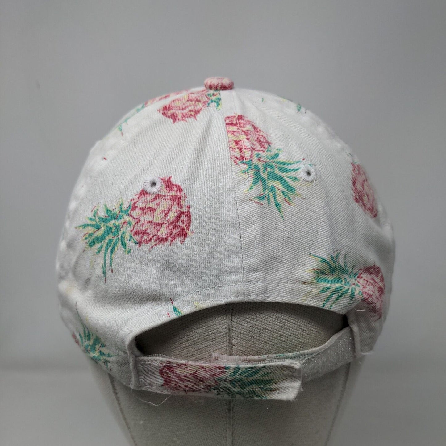 Pineapple AOP Strapback Hat Multicolor OSFM Adjustable Vent Holes
