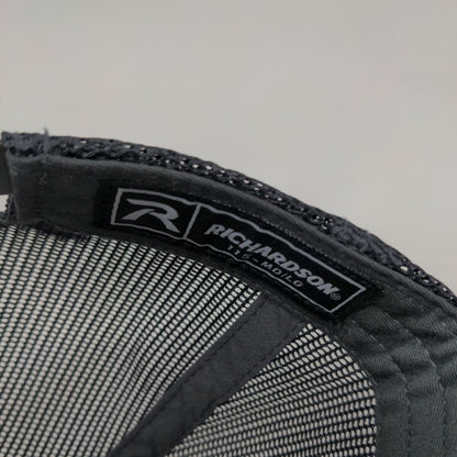 Rigby's Barber Shop Snapback Mesh Back Trucker Hat Gray M-L Embroidered