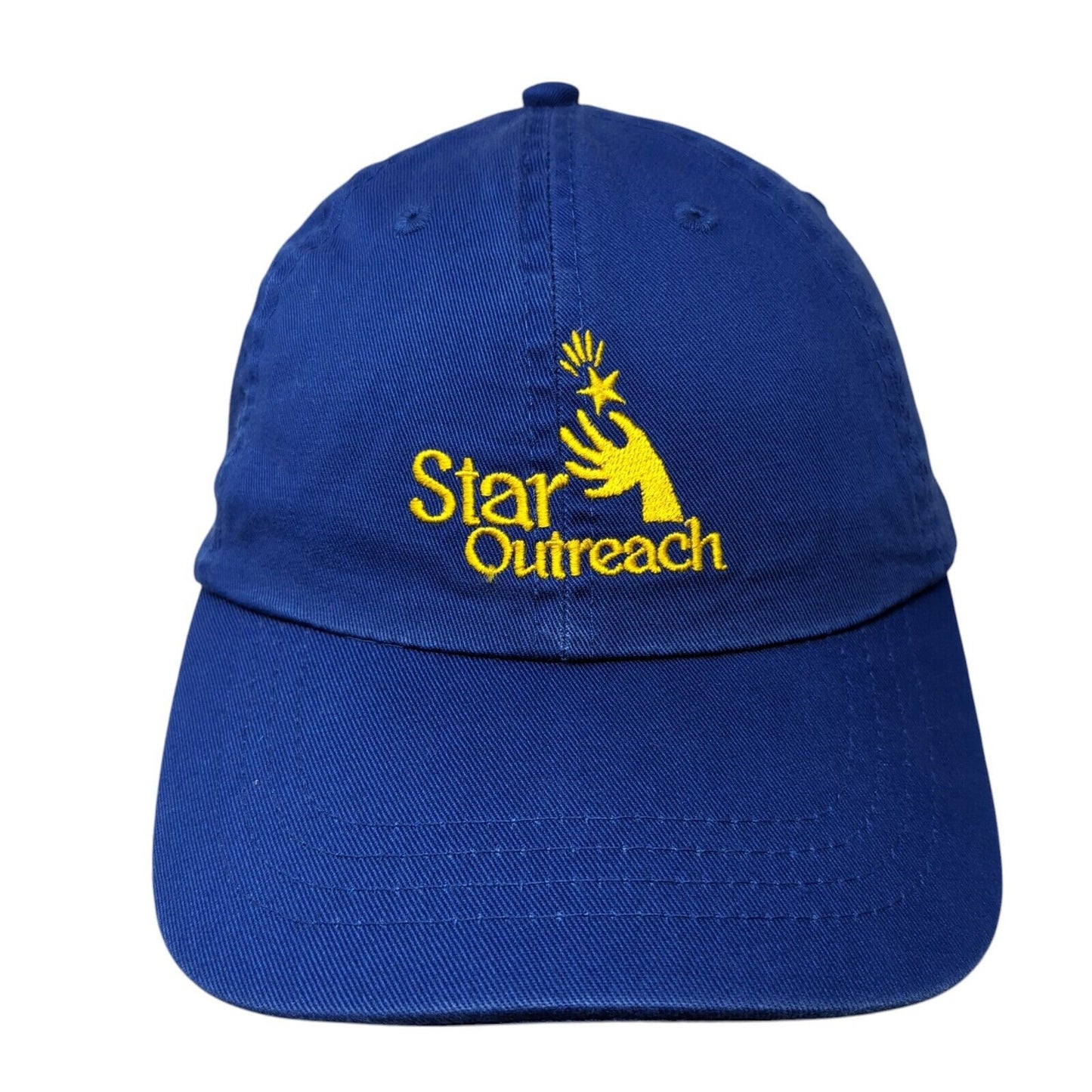 Star Outreach Strapback Hat Blue One Size Adjustable Embroidered Port & Company