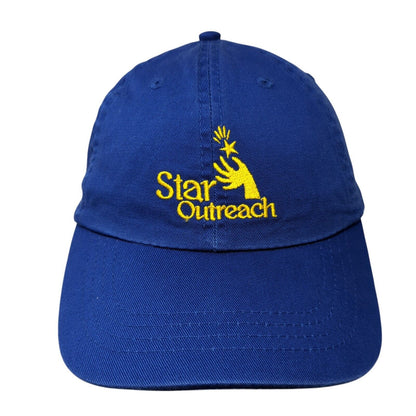 Star Outreach Strapback Hat Blue One Size Adjustable Embroidered Port & Company