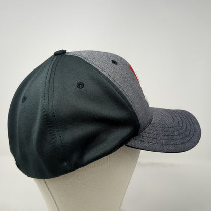 Toyota Baseball Cap Gray One Size Fitted Racing Logo Heathered Curved Brim Hat