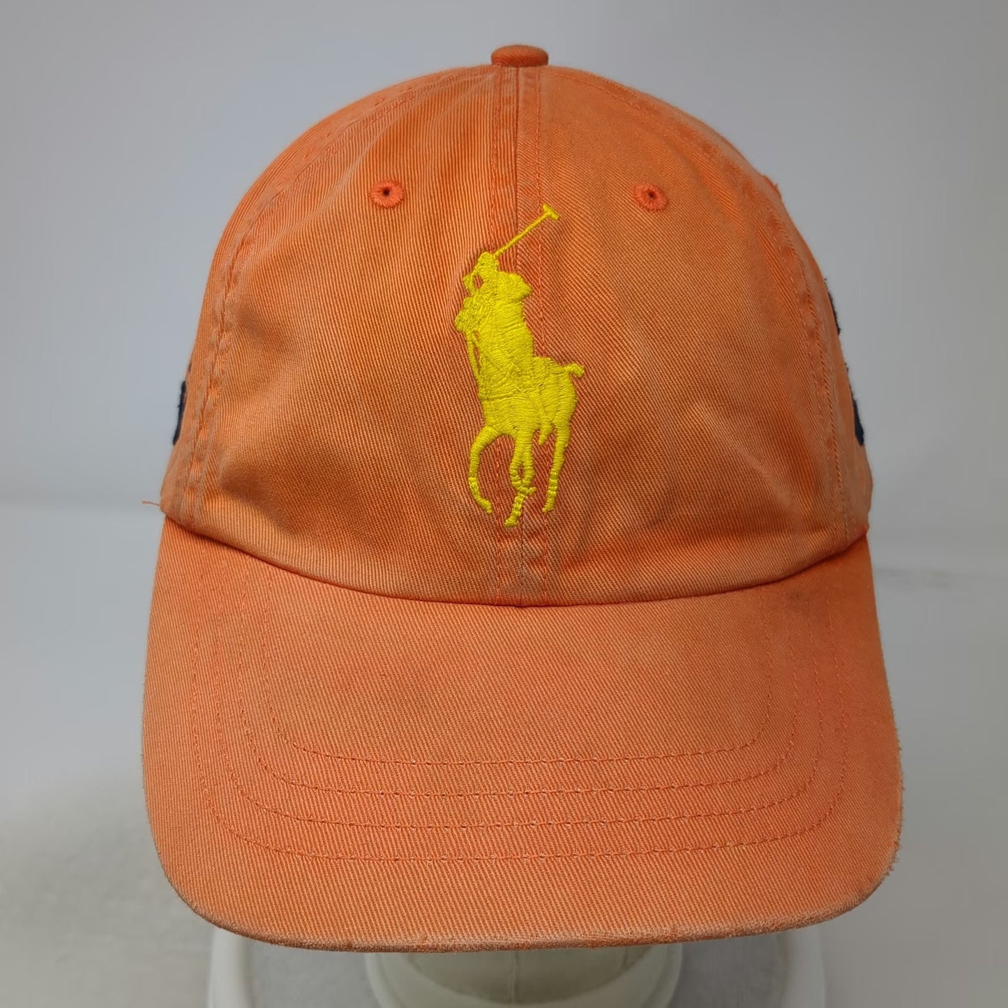 Polo Ralph Lauren Baseball Cap Orange One Size Big Pony Yellow Embroidery hat