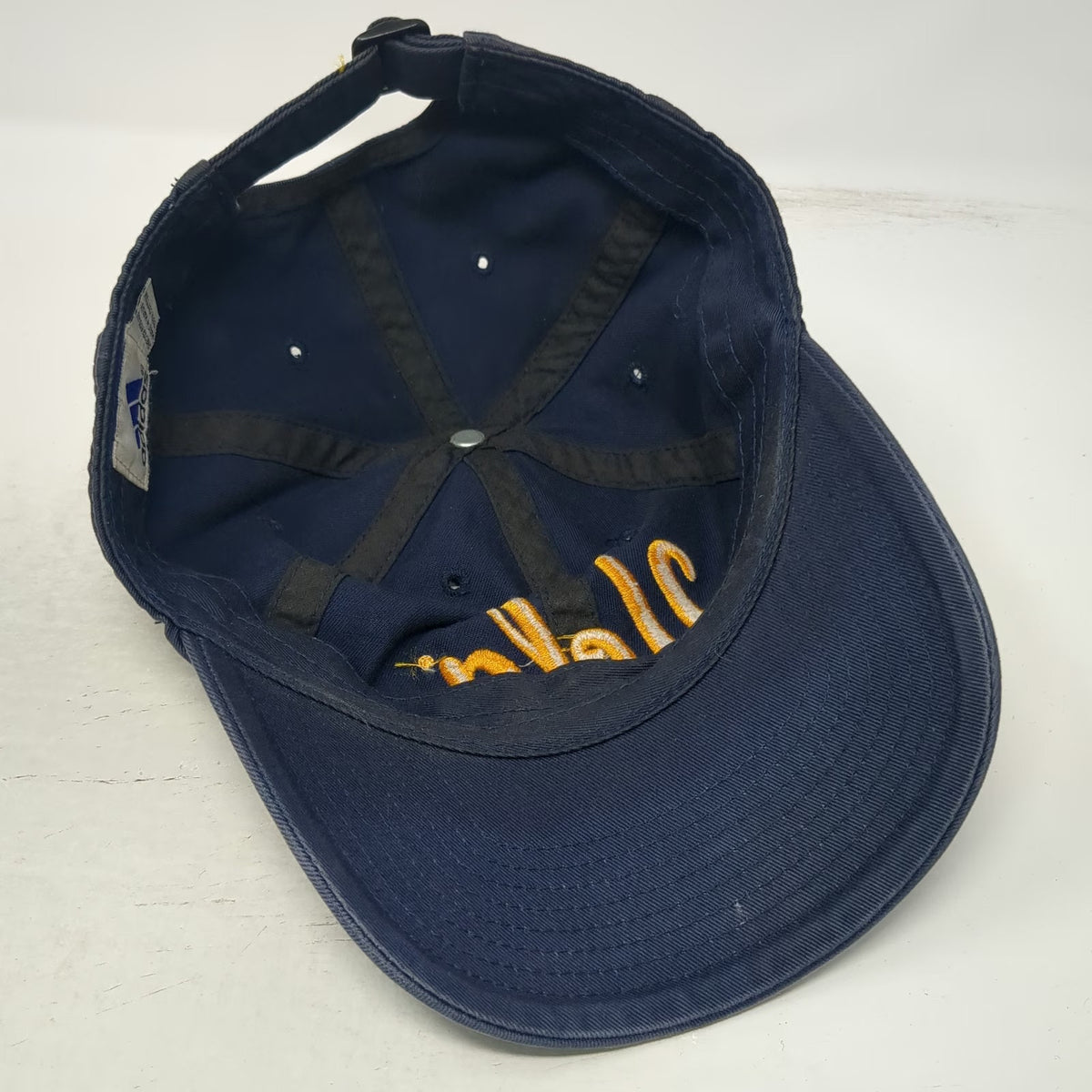 Adidas UCLA Bruins NCAA Blue Yellow One Size Hat Script Logo Strapback Cotton