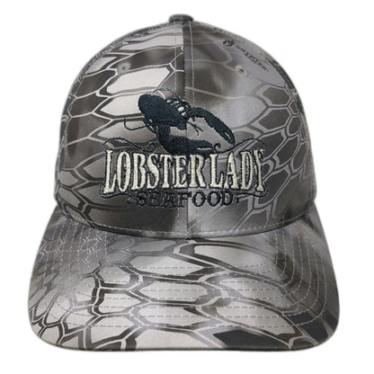 Flexfit Baseball Cap Gray Kryptek Camo Lobster Lady Seafood FL One Size Hat Raid