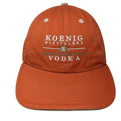 Koenig Distillery Vodka Famous Idaho Potato Slideback Hat Orange OS Fahrenheit