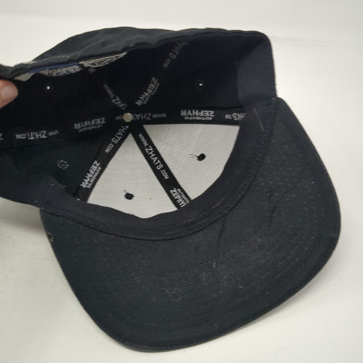 Zephyr New Jersey Devils NHL Baseball Cap Black Gray Blue XL Houndstooth Pattern