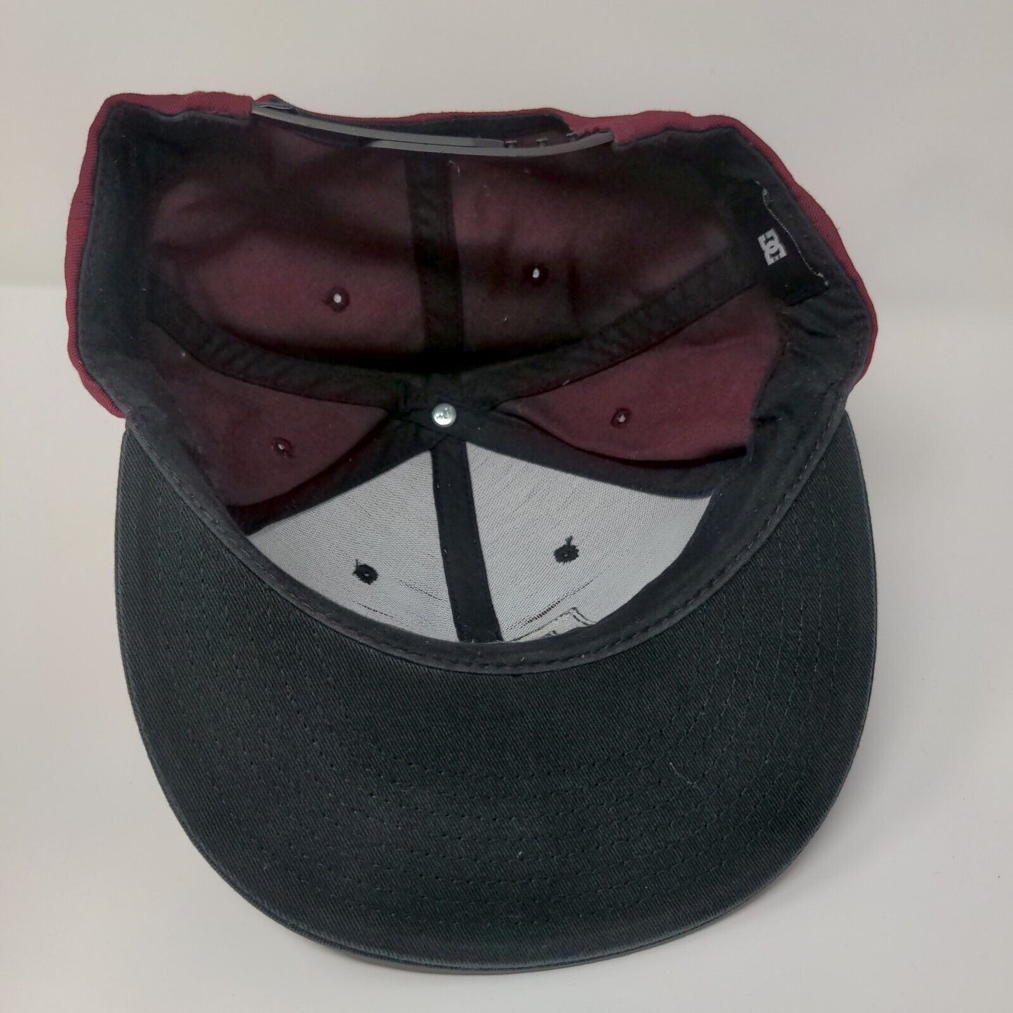 DC Snapback Hat Red One Size Adjustable Embroidered The Classics Yupoong