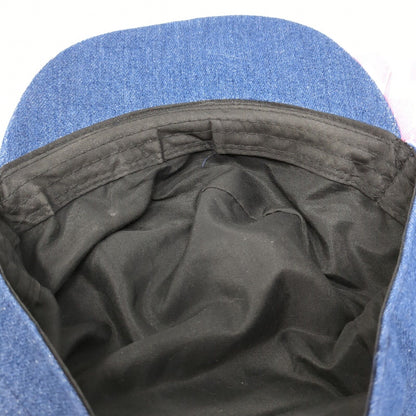Unbranded Cadet Army Cap Blue One Size Lightweight Denim with Bow Cotton