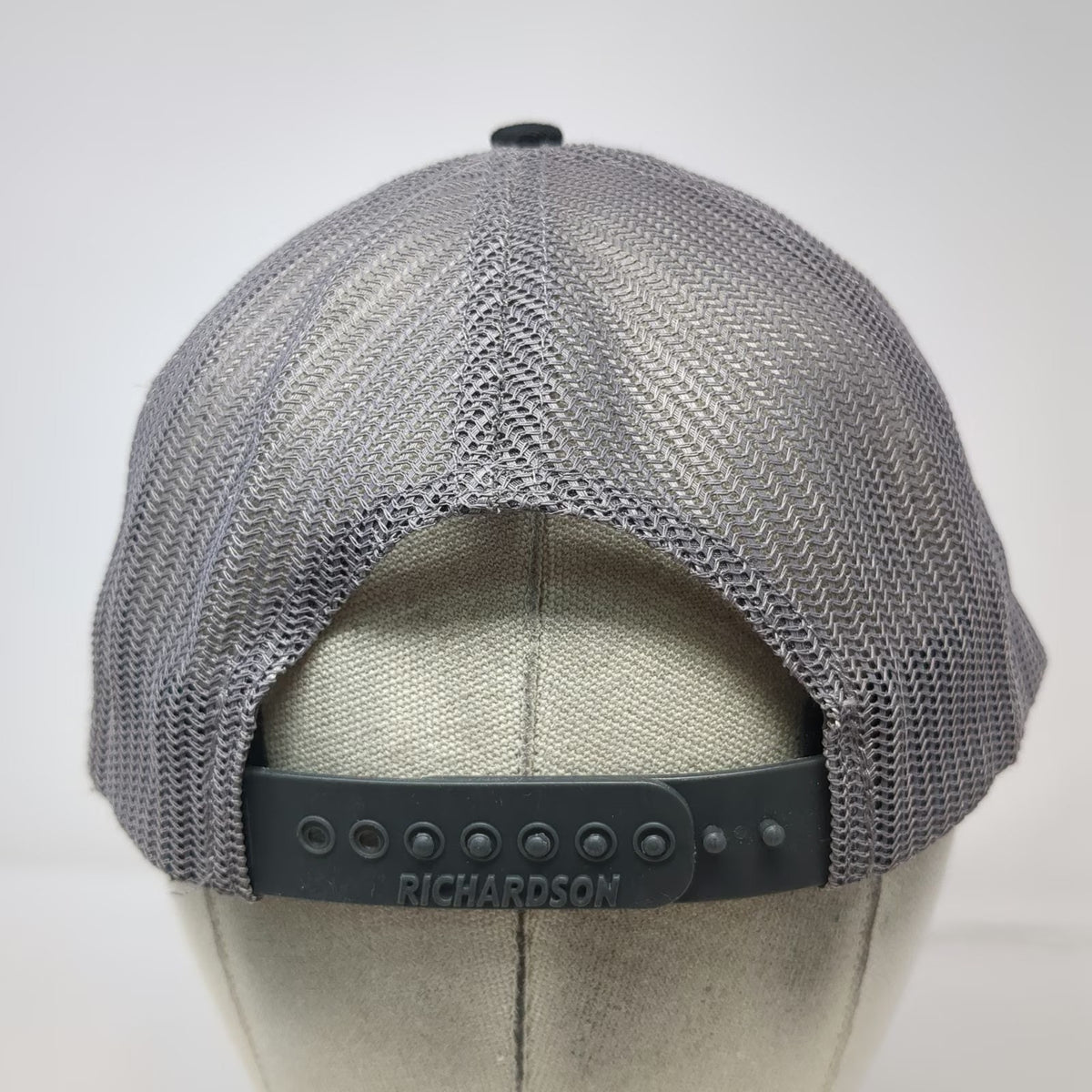 Richardson Trucker Hat Black Gray One Size Mesh Snapback Level 10 Construction