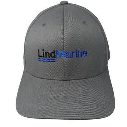 Lind Marine Fitted Hat Gray L/XL Embroidered 6 Panel Pro 585 Richardson