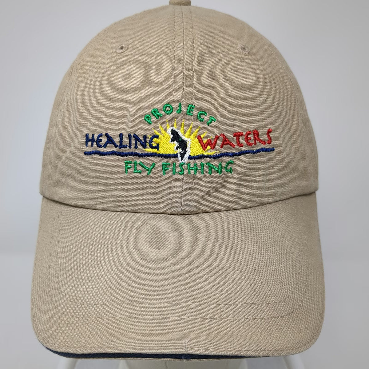 Beige One Size Baseball Cap Project Healing Waters Fly Fishing Strapback Hat